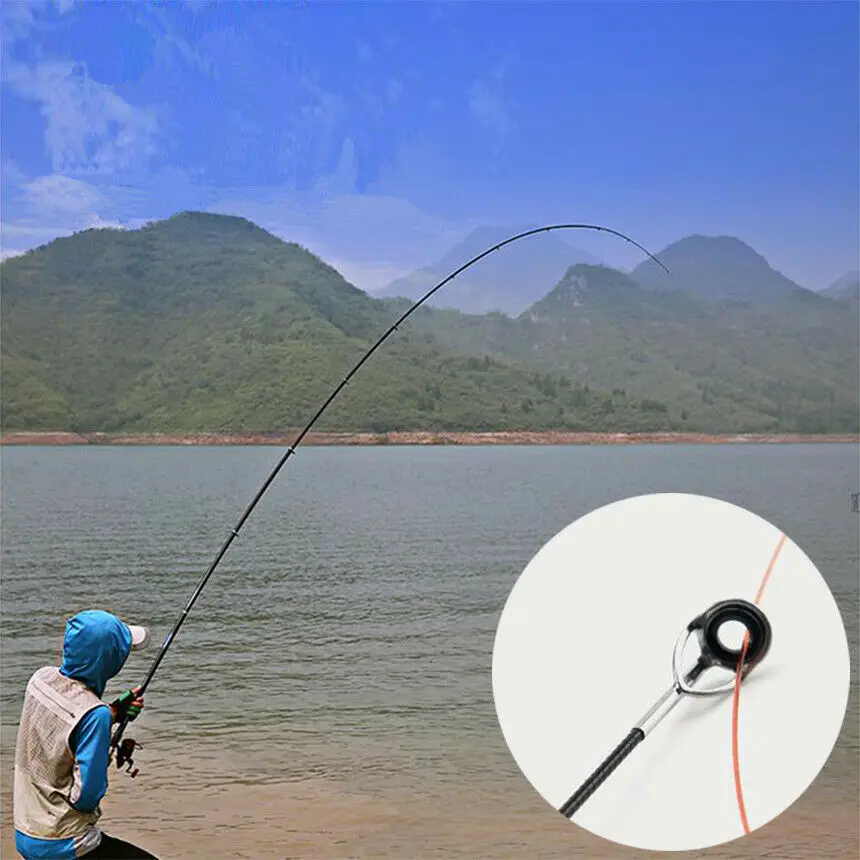  Free Shipping Dropship 8 Sizes Set 80PCS Ceramic Guide Tips Top Eye Rings Line Fishing Rod Repair