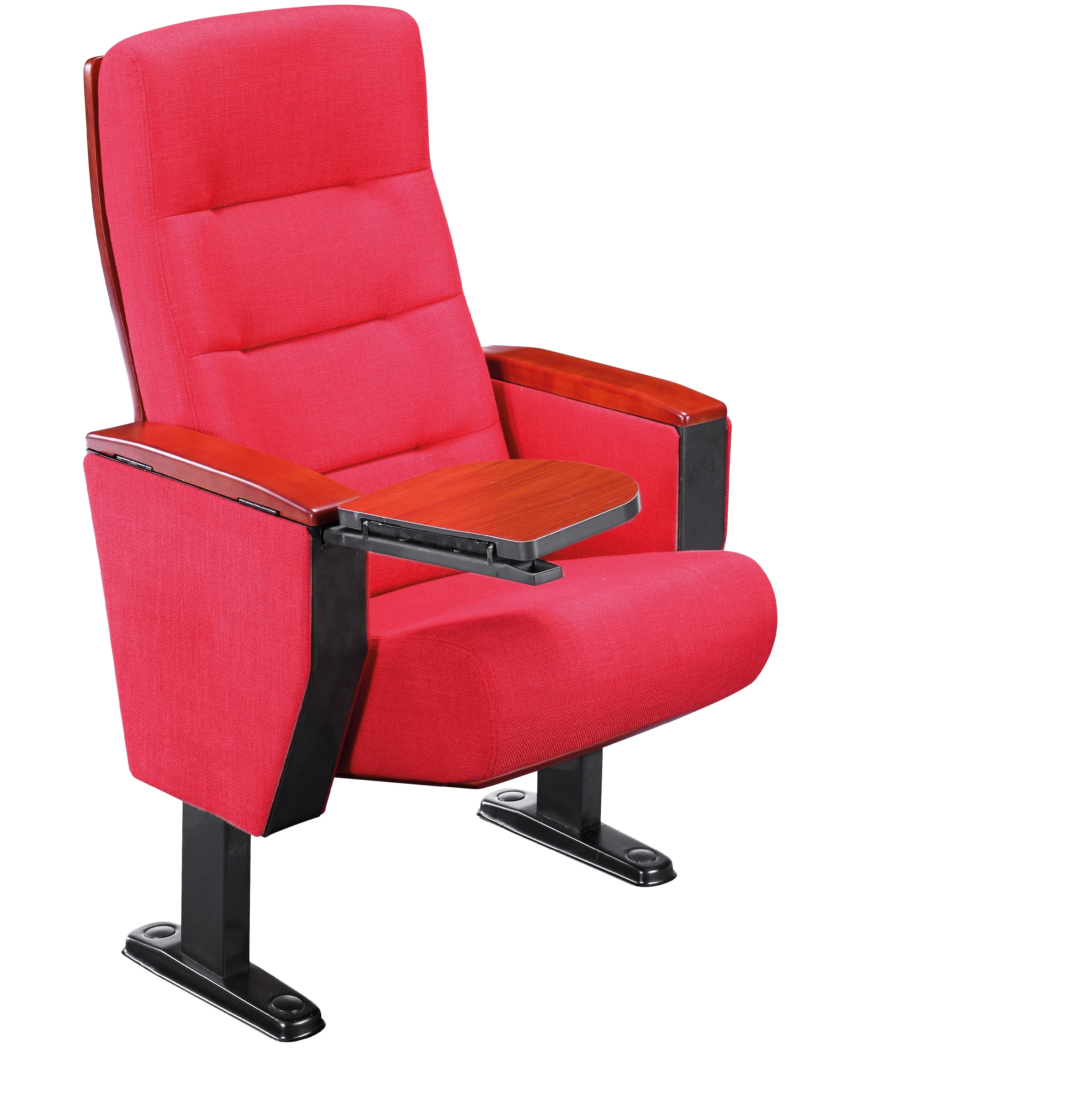 front hidden foldable Table, wood+metal frame auditorium chair theater seat