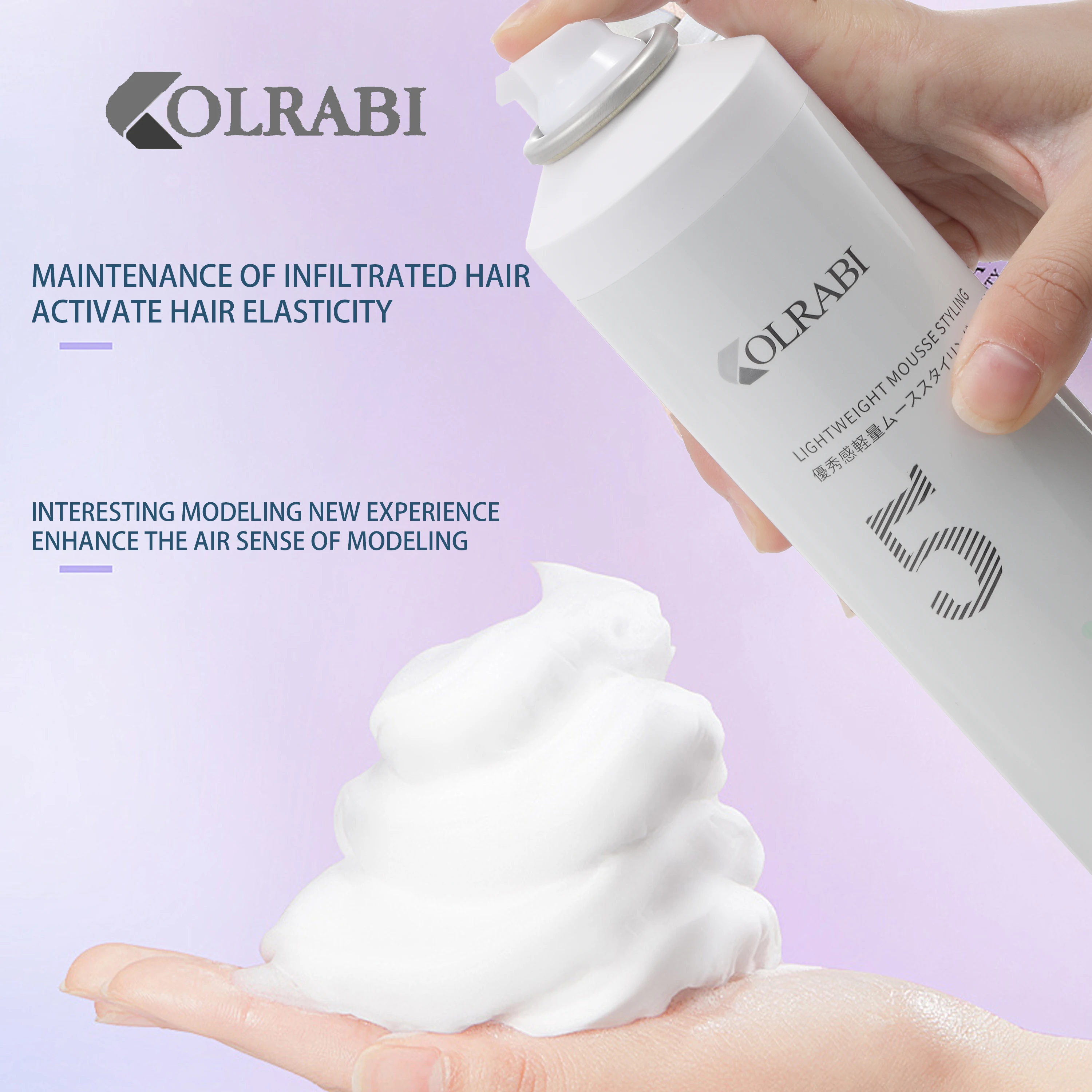 Moisture Flexible Hold Coconut Milk Curl Foam Mousse for Curly Hair Styling