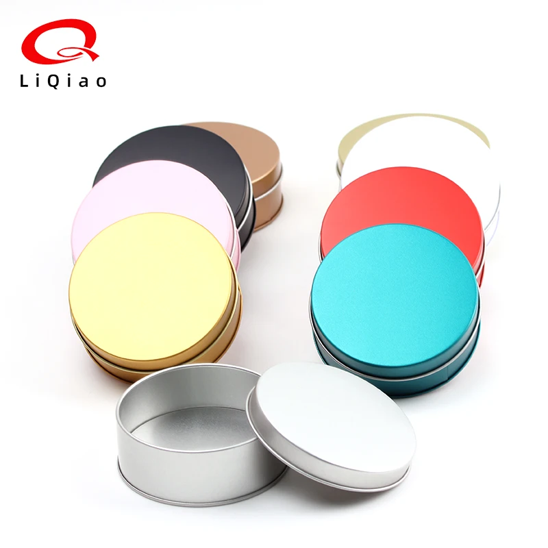 Cosmetic Jar Holders Home Decor Tinplate Candle Jar With Lid Candy Yurt Tin Box Gift