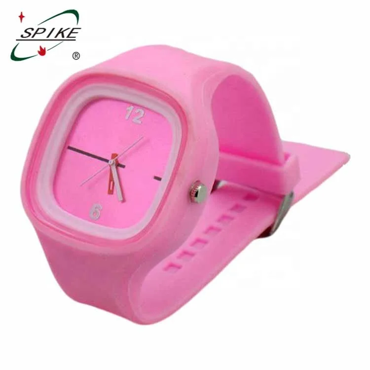 Square oem jelly watch silicone bracelet silicone watch in different colors