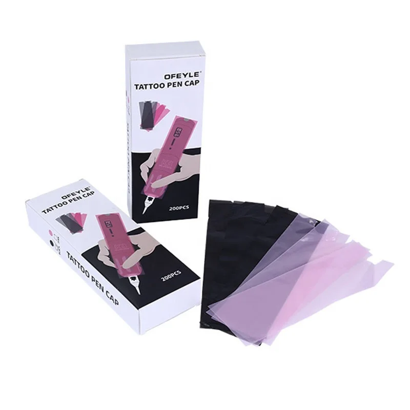 Profession Individually Disposables 200Pcs Pink Black Protective Safer Cleaning Tattoo Gun Pen Machine Sleeves Cover Bag