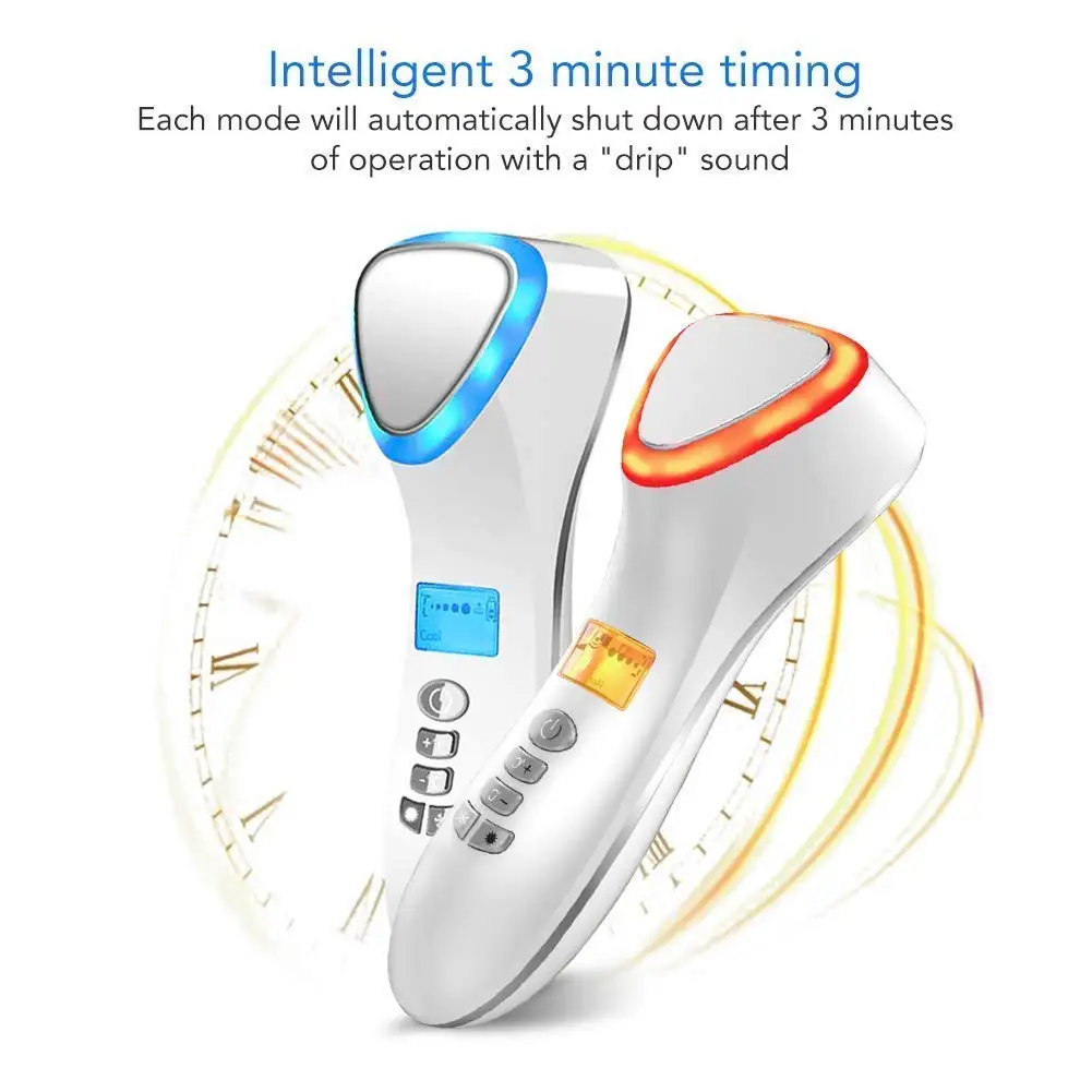 Hot and Cool Skin Care Facial Massager Portable Handheld Vibration Face Care Beauty Device Wrinkle Remover Beauty Machine