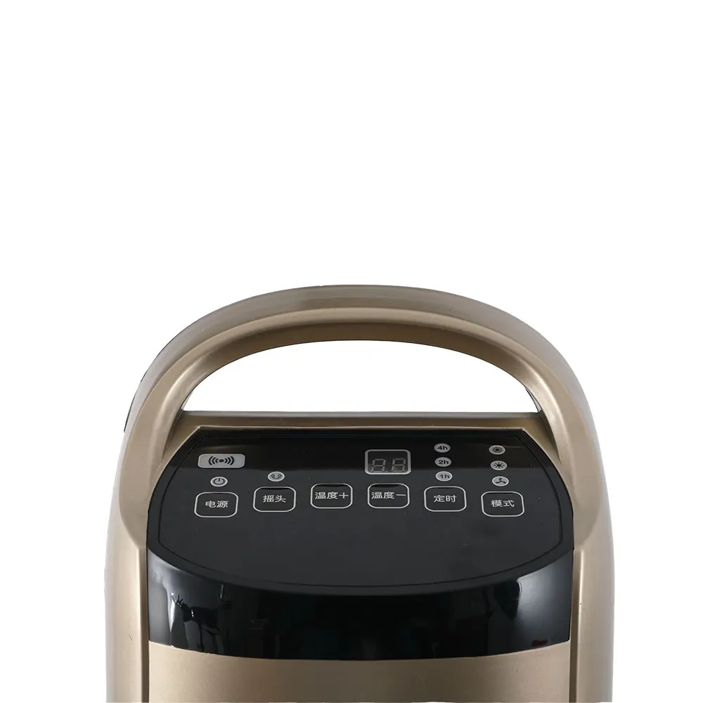 2000W Timer Function Portable PTC Fan Heater White/Golden Power Item for Living Room Office Adjustable Bedroom