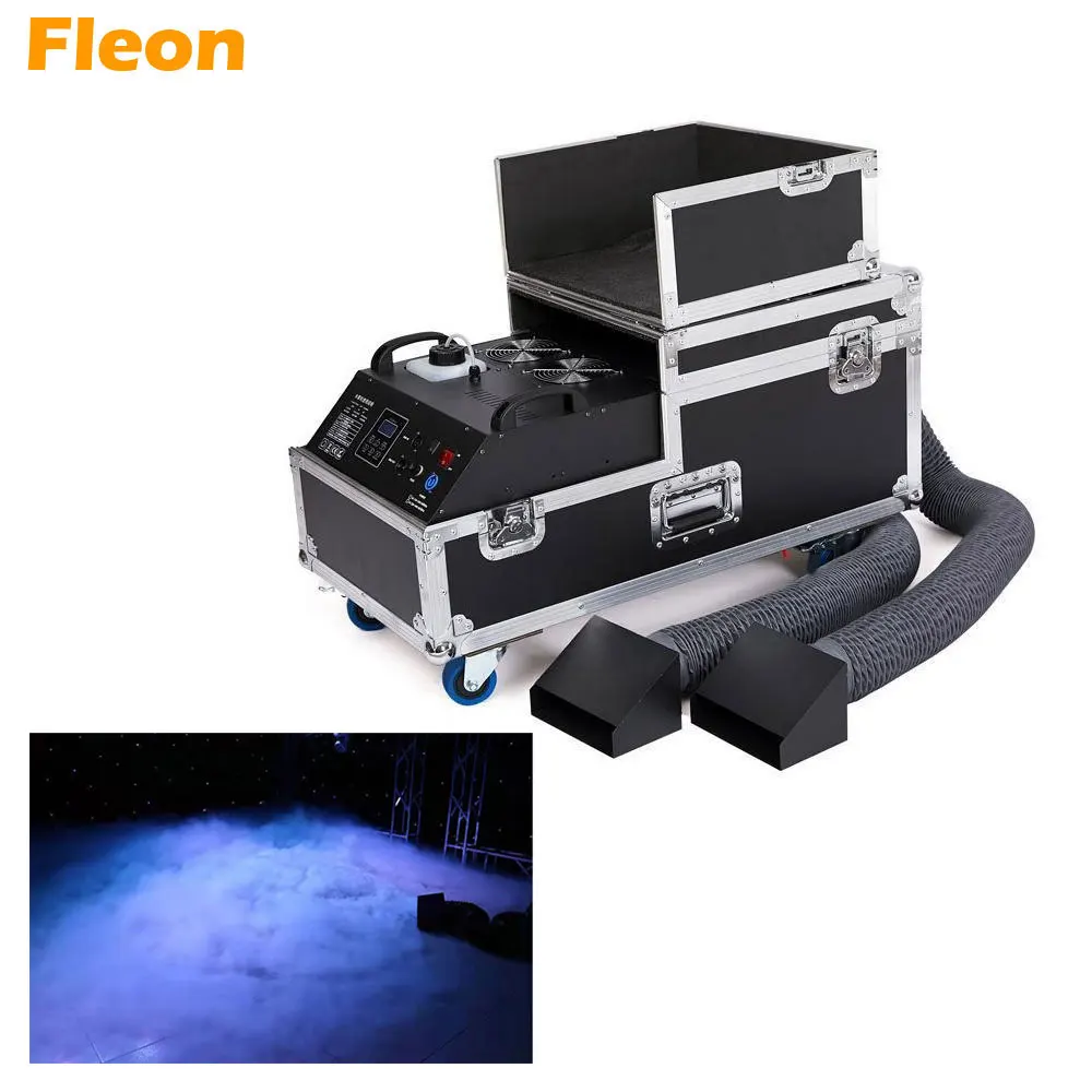 2 Tubes 3000w Stage Effect Smoke Machine Dmx Water Fog Smoke Machine Total 4600w Powerful Ground Fogger  Low Fog Machine