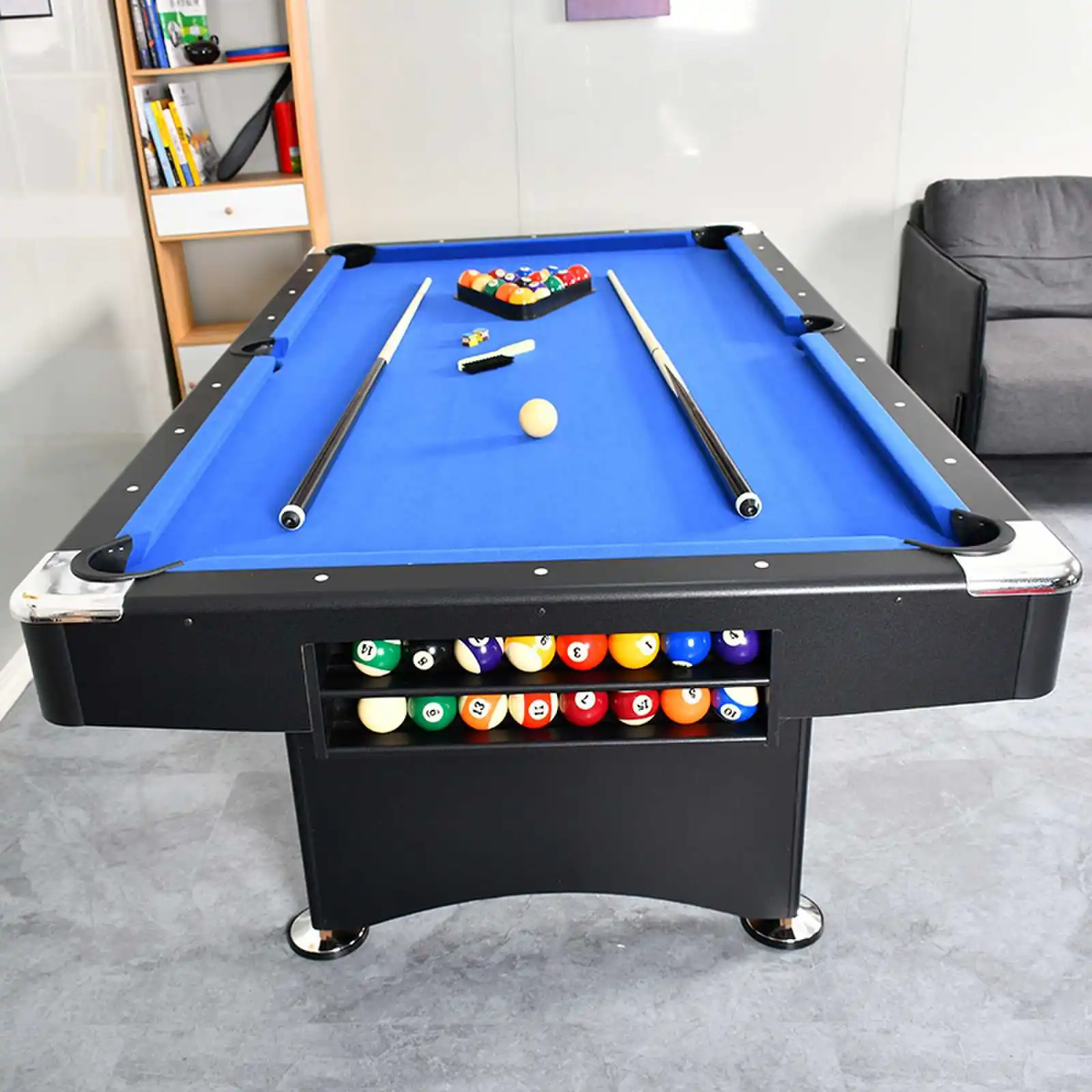 Quick installation of a new 7-foot folding billiard table for adult indoor home use, 2-in-1 Pool