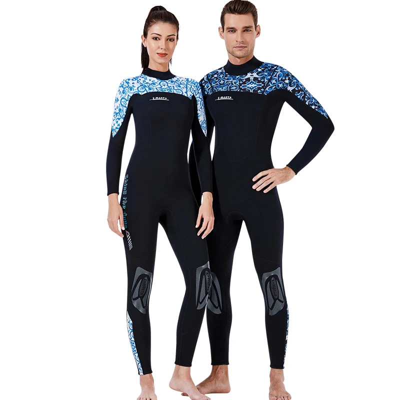3MM SCR Neoprene New 2020 Wetsuit Diving Suit Chinoiserie Series of Blue and White