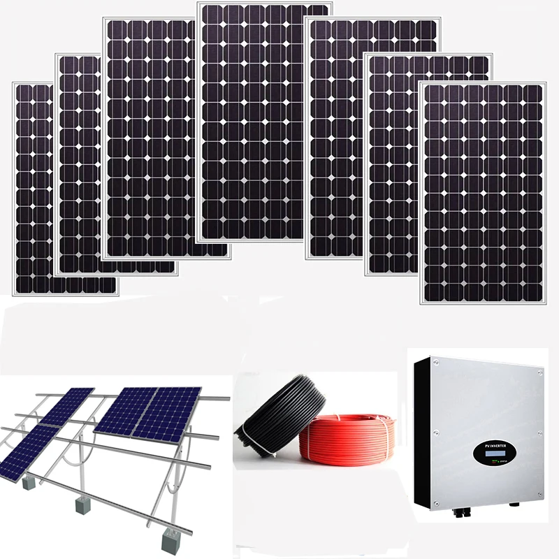 On grid 5000w solar power system solar panel system on grid 5KW factory price