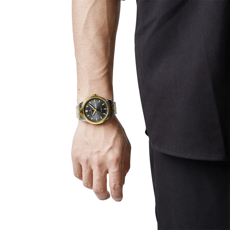 NAVIFORCE 9203 Mens Watches Luxury Quartz Watch Factory Wholesale Stainless Steel Water Resistant Luminous Wrist Watch