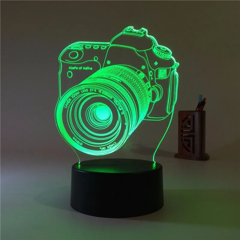 Usb зарядка Rgb Сменные цвета 3D иллюзия Лампа декор