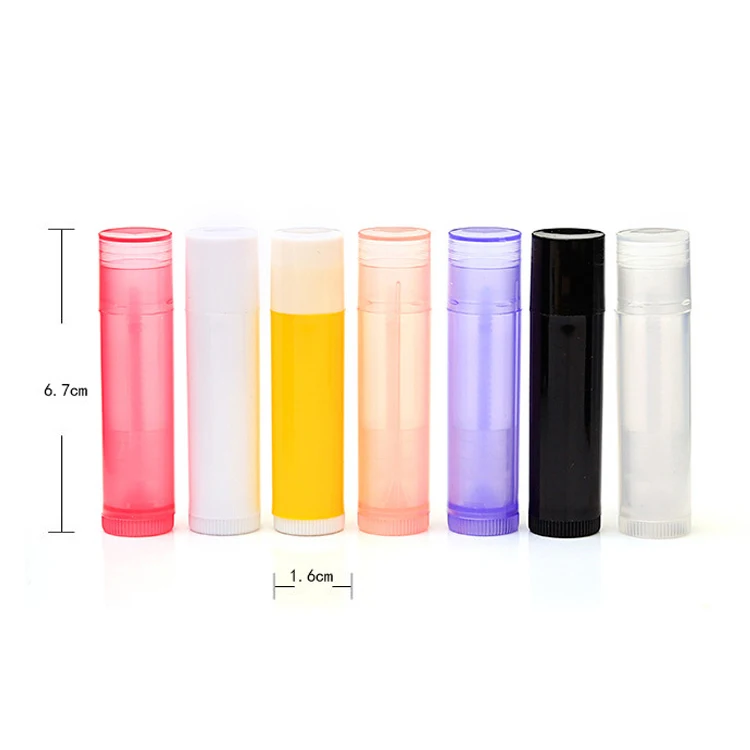 Manufacturer Wholesale Custom Colorful PP Clear Mini Lip Balm Tube 5g Empty Plastic Lipstick Tube