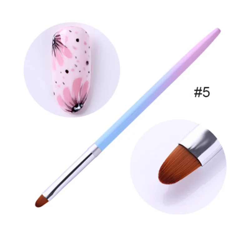 Customize private label Nail Art Brushes Set, Design Pen Painting  tools with Acrylic Nail Brush Builder Gel Brush Nail Liner