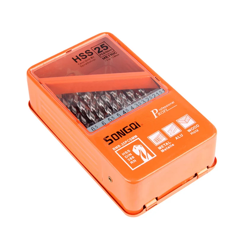 SongQi DIN338 High Speed Steel Hss Twist Drill Bits Manufacture for Stainless Steel Metal