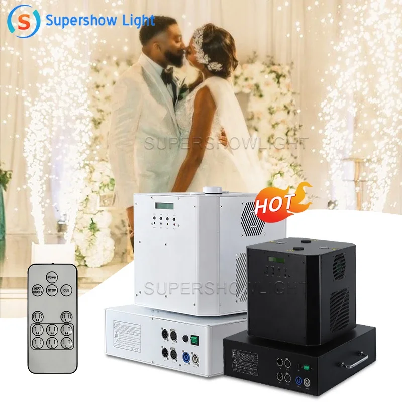 Dual Head Rotation Sparklers Fireworks stage Cold Flame Spark Spin Machine Dancing Spark Machine