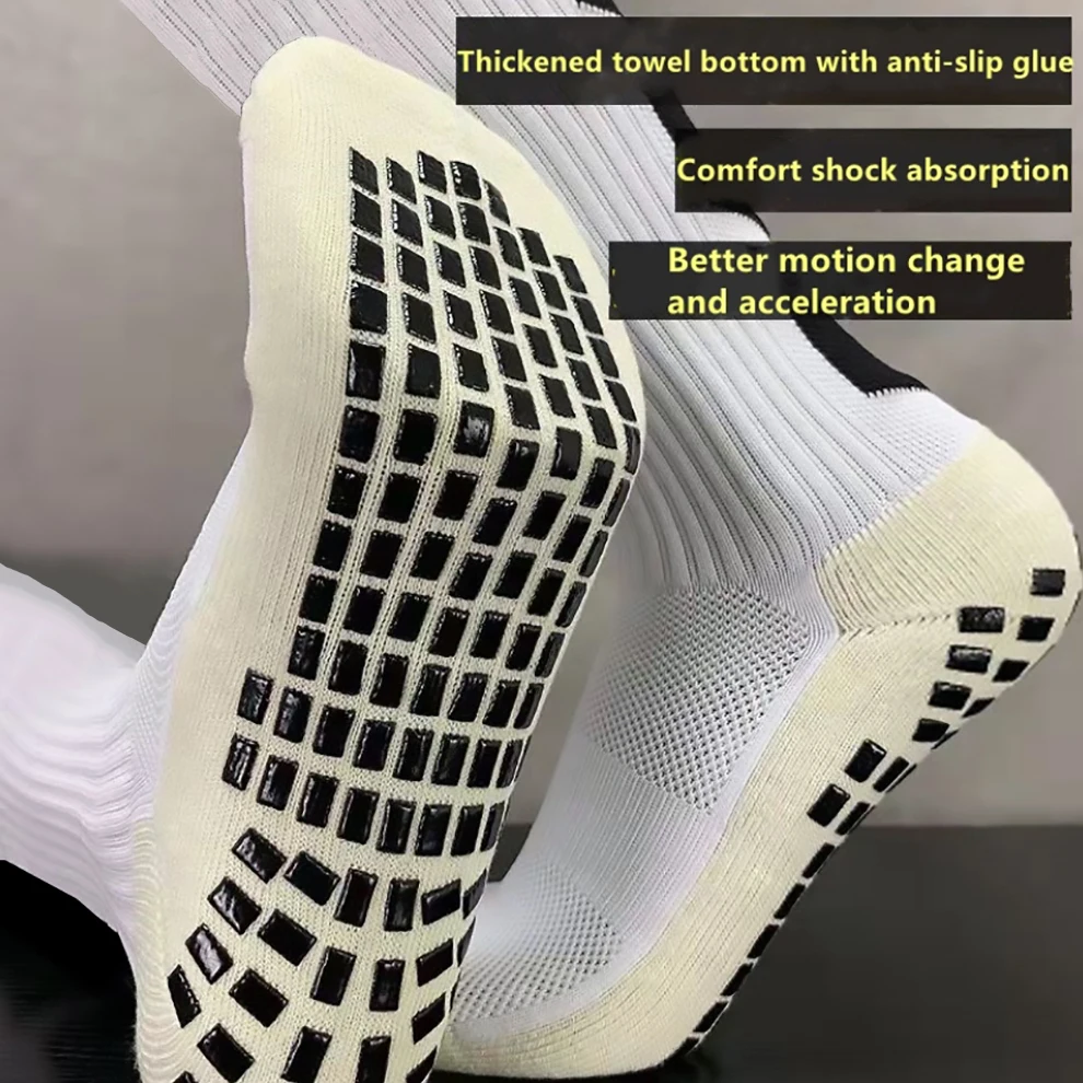 Custom Football Grip Socks Soccer Tape Design Sport Socks With Grip Anti Slip Soccer Socks