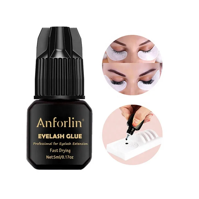 Anforlin 6-8 Weeks Retention Fast Drying Eyelashes Extension Glue Korea Private Label Wholesale Lash Extension Glue