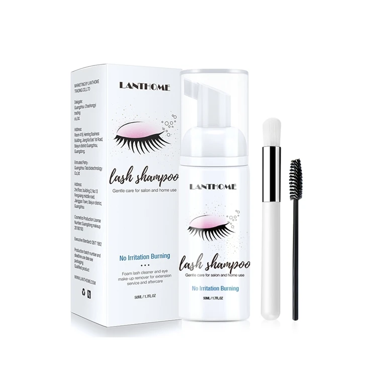 Factory Wholesale 50ml Eyelash Shampoo Foam Cleanser For Lash Extensions