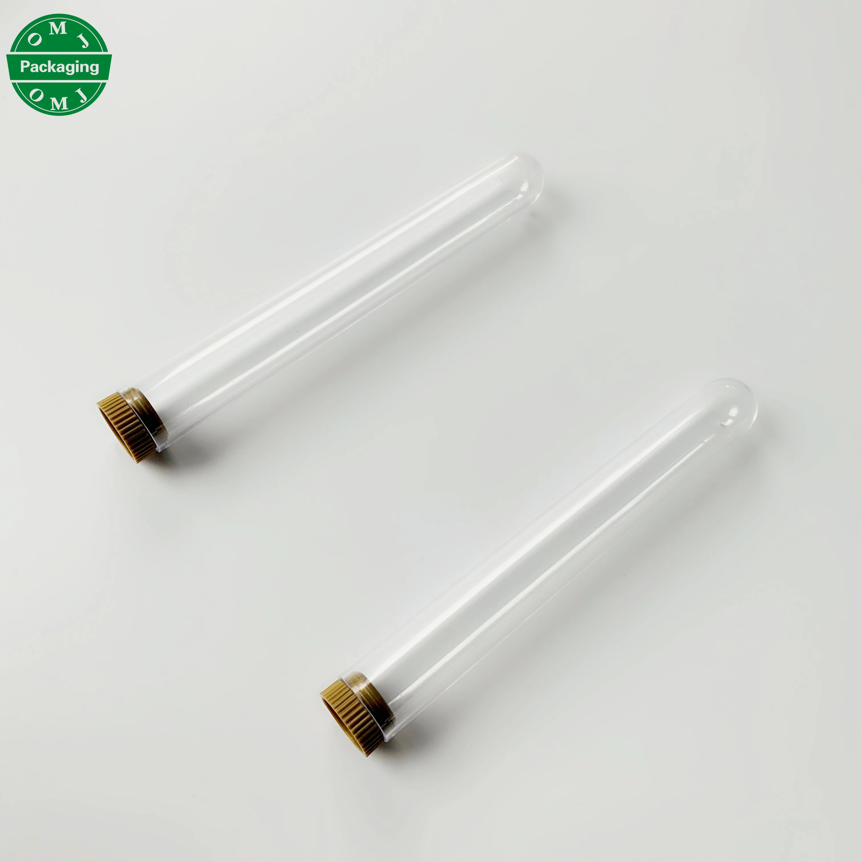 Wholesale Bulk Price 20*150mm glass /plastic cigar tube with plastic lids for storage