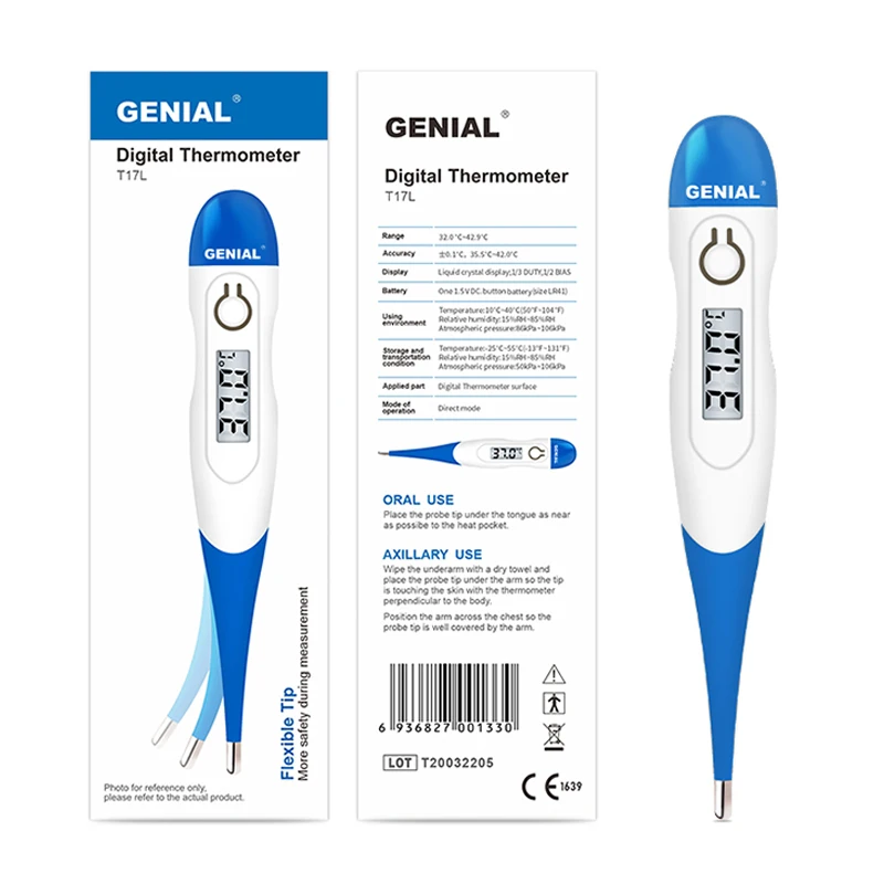 Wholesale Price Clinical Medical Digital flexible tip electronic oral thermometer for baby