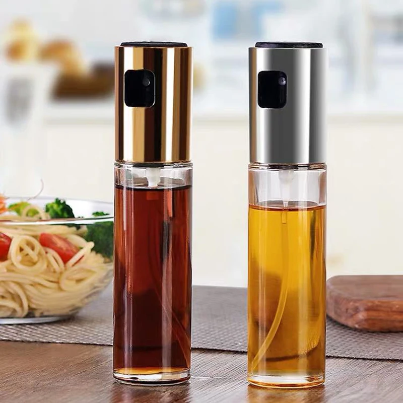 G9 Mister Kitchen Cooking BBQ Oil Sprayer Stainless Steel Olive Pump Spray Bottle Oil Dispenser 100ml Glass Olive Oil Sprayer