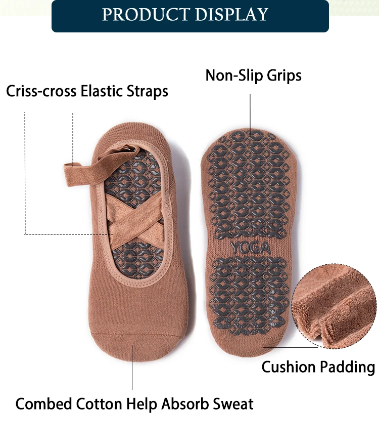 Custom Women Pilates Yoga Anti Slip Socks Invisible Low Cut Sock Liners For Ballet Flats