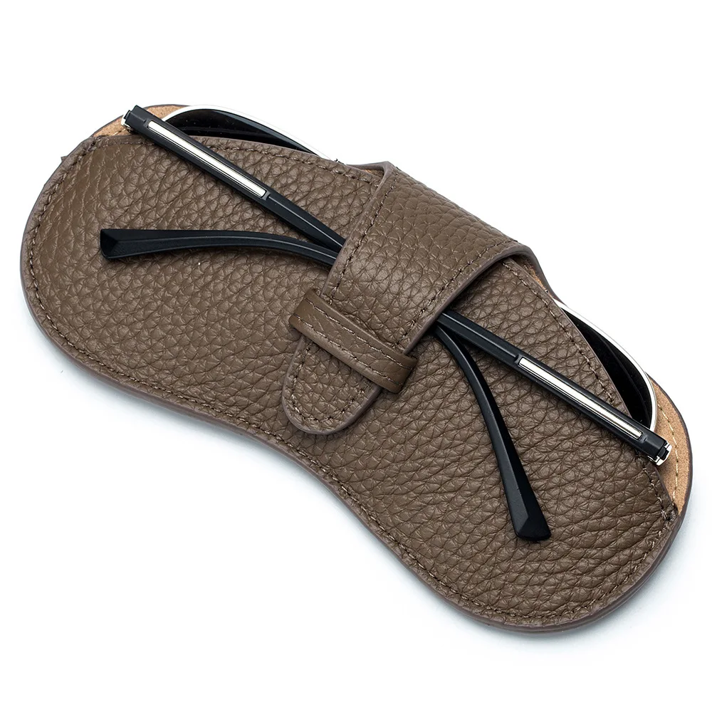 YT1341fashion Wholesale Leather pebbled glasses bag Sunglasses Storage case Bag sunglasses pouch