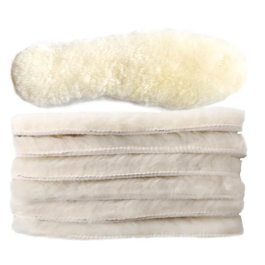 Natural Sheepskin Insoles Cashmere Thermal Shearling Snow Boots Shoe Pad Real Fur Wool Adult Children Winter Shoes Warm Oversize