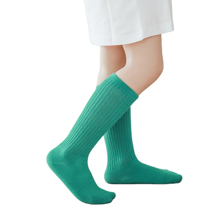 
Wholesale Fashionable Combed Cotton Middle Tube Kids Socks In Spring Summer 1-8year 