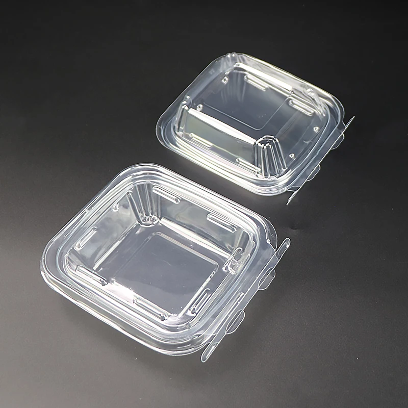 tear strip hinged lid rectangular deli container 8oz food grade tamper evident plastic container tamper proof container