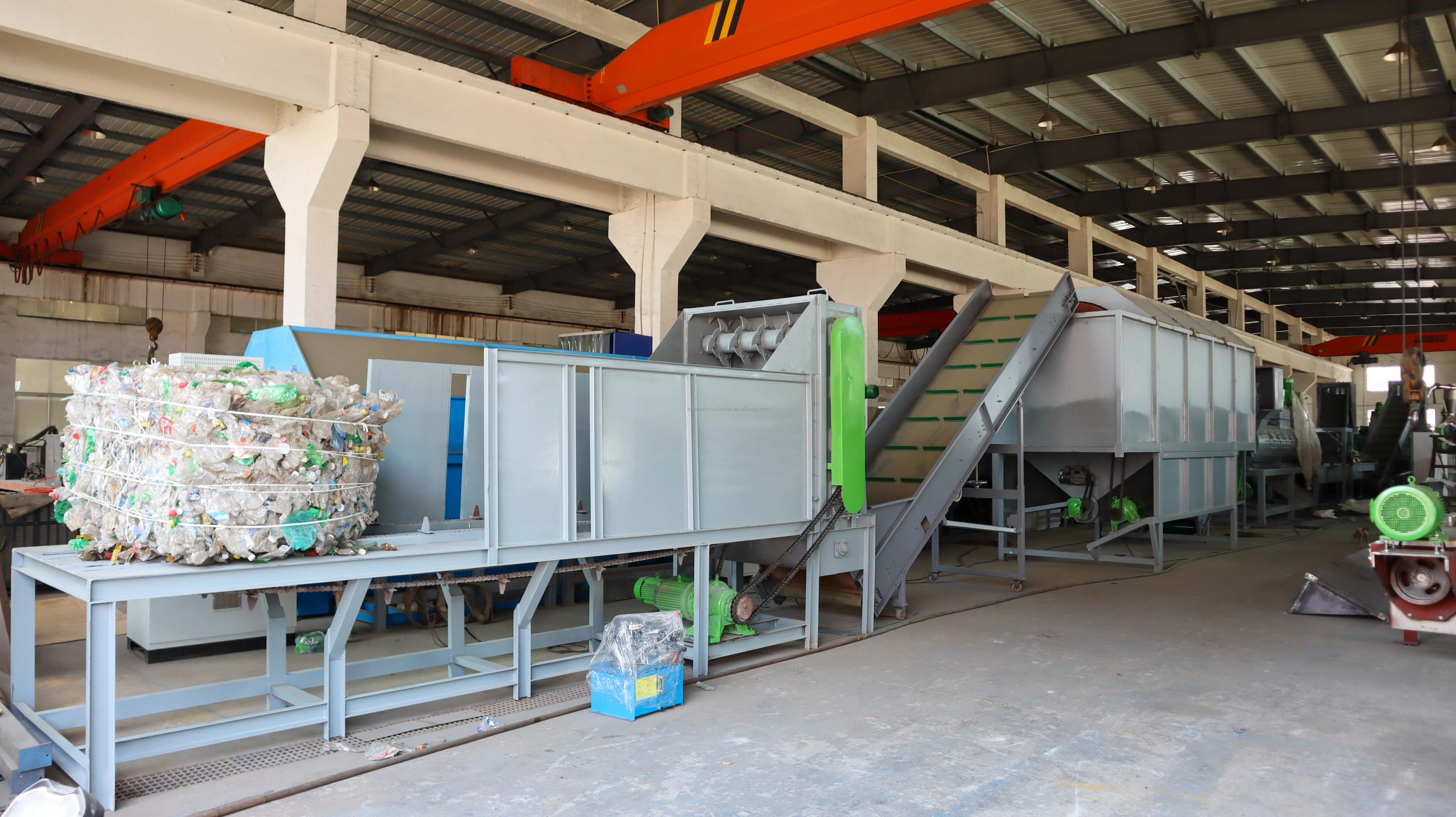 300-5000kg/h waste plastic PET bottle crushing washing recycling machine line