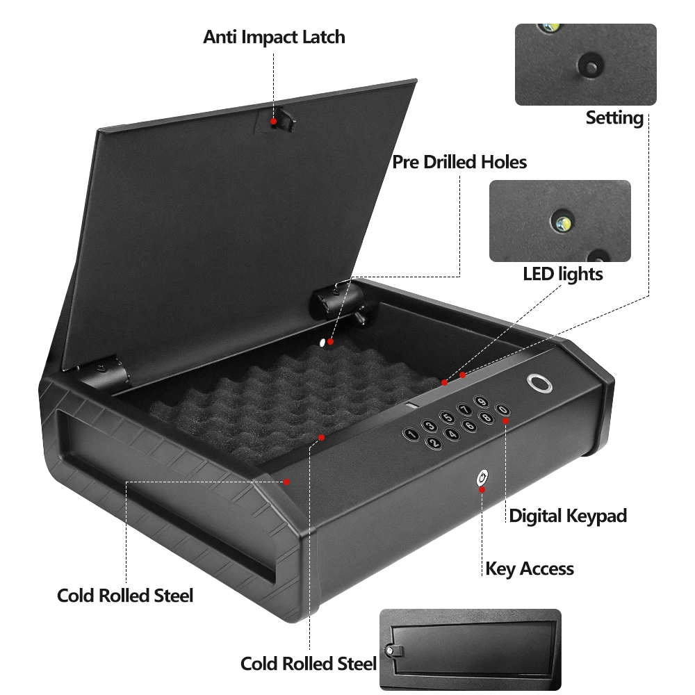 Электронный цифровой Сейф Spina Optics сейф для офиса дома с дактилоскопическим