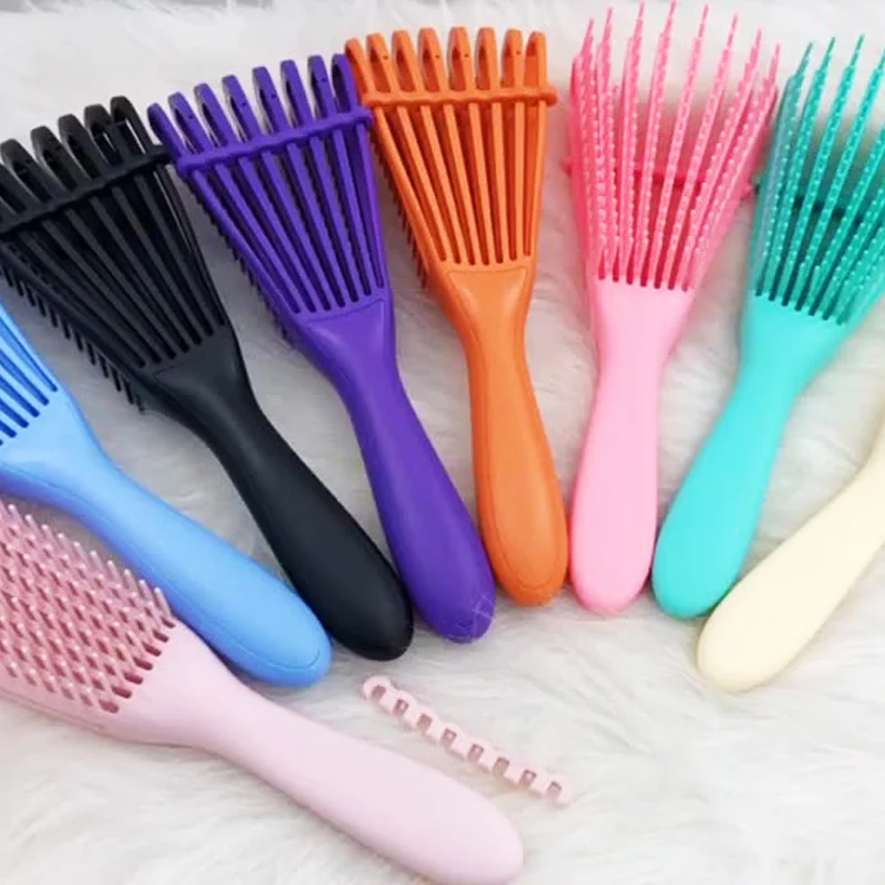 Wholesale Plastic Black Hair Detangler Brush For Woman Curly Hair Custom Logo Vent Detangling Hair Brushes