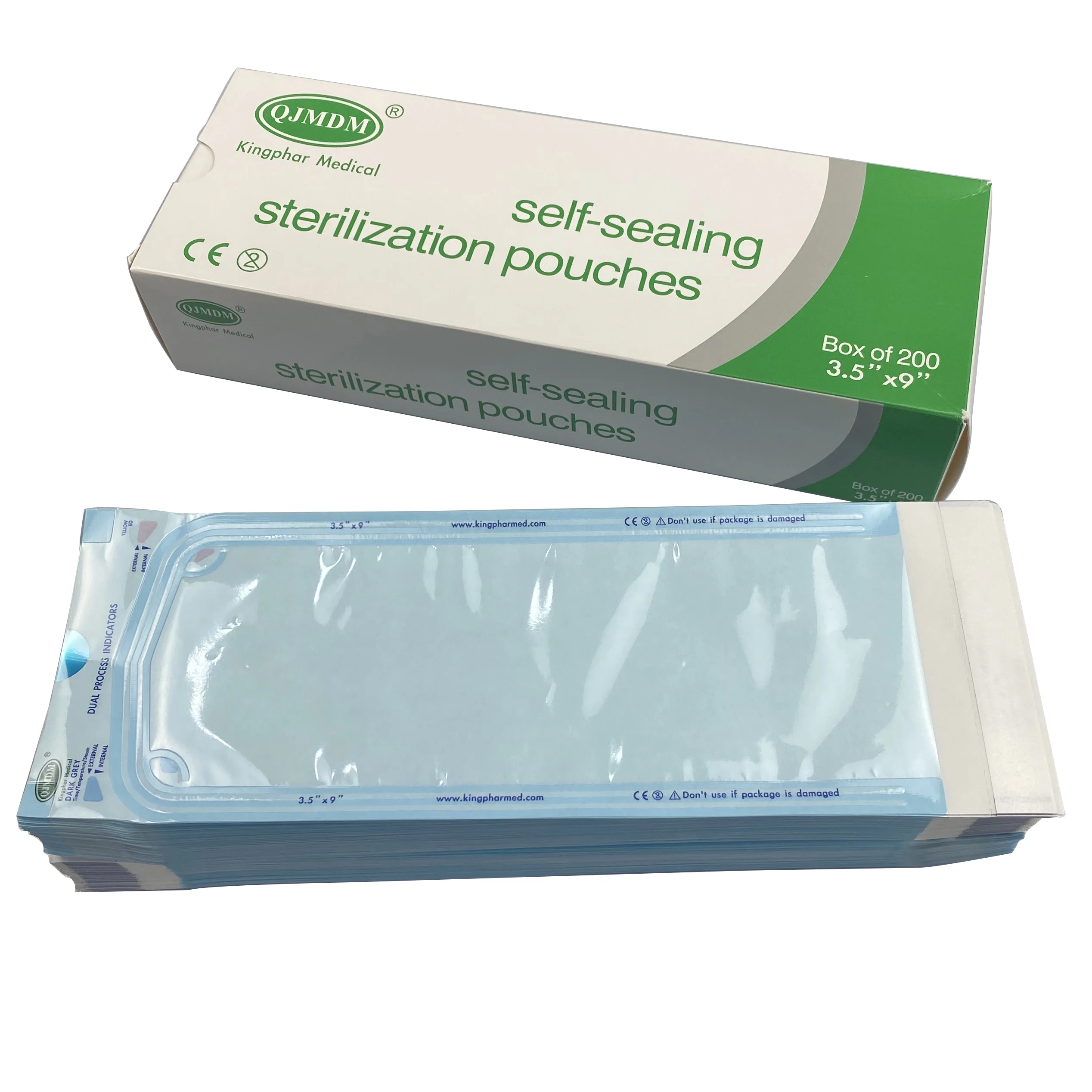 laboratory wholesale orginal manufacturer for medical dental hospital disposable sterile heat steam sealing packaging pouches