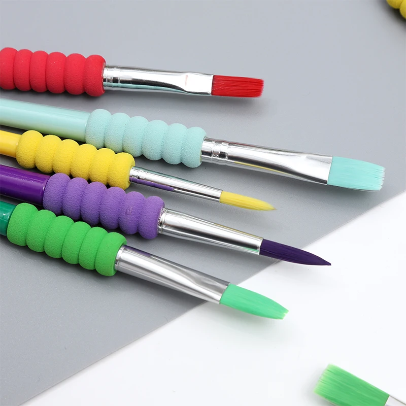 4 pieces of plastic suction card packaging art brush for watercolor oil painting