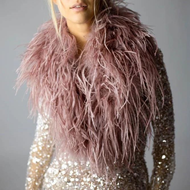 Factory Wholesale High Quality Ostrich Feathers Boa Fur Scarf