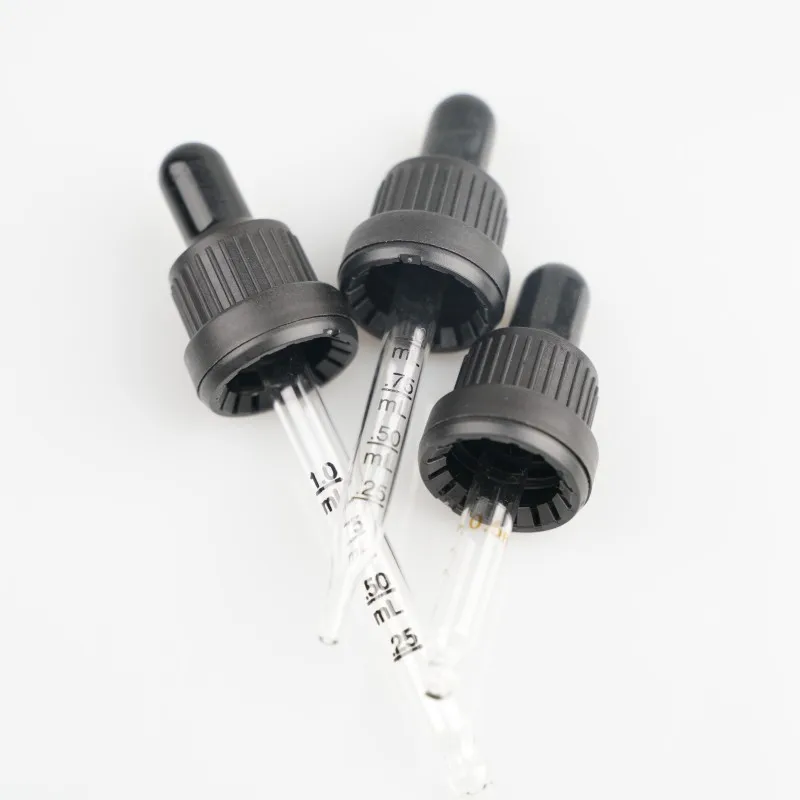 18mm Plastic Tamper Evident Dropper Cap Tubes Used for Different Milliliters Oil Bottle Caps with Rubber Teat of Different Glass