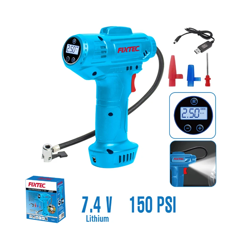FIXTEC DC12V Профессиональный литий-ионный аккумулятор беспроводной электрический воздушный компрессор/насос для шин-автомобильные аксессуары