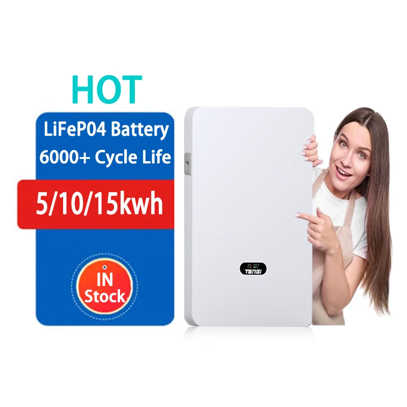 Сверхконденсатор Recharebale Lifepo4 Солнечная литиевая батарея 51 2 В 100Ah 200Ah 5Kwh 10Kw 10kwh настенная для домашнего хранения энергии