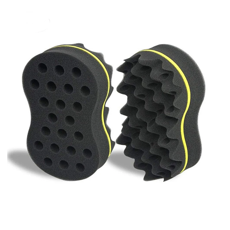 EVA Sponge Hair Twist Brush Two Sides Wave Twisting Foam Afro Barber Curl Sponge