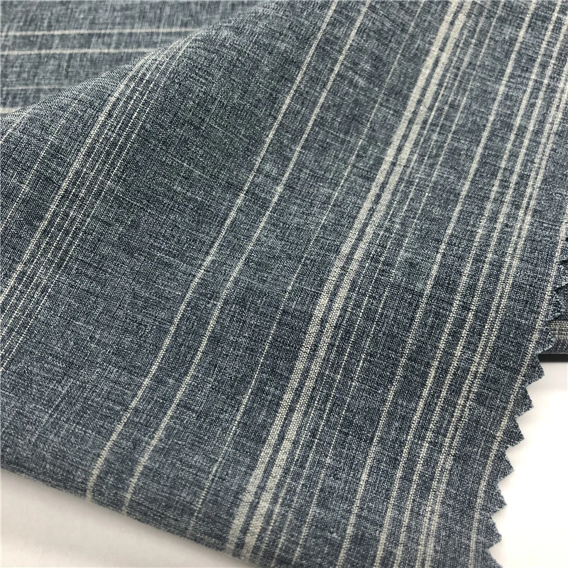 100D woven 4 way stretch cationic stripe plaid stretch fabric for sport pants and trousers