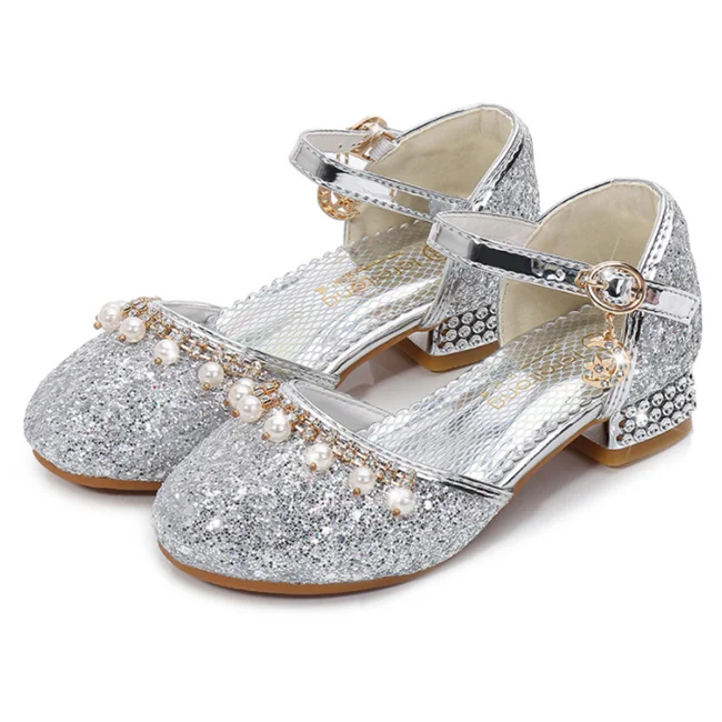 
GLM6292 Sequin Bow Professional Dance Shoes Latin Girl Salsa Shoes Manufacturers Wholesale 