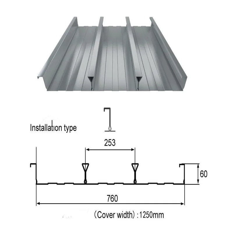 Galvanized Steel Bondek Floor Decking Sheet plate for Construction Materials