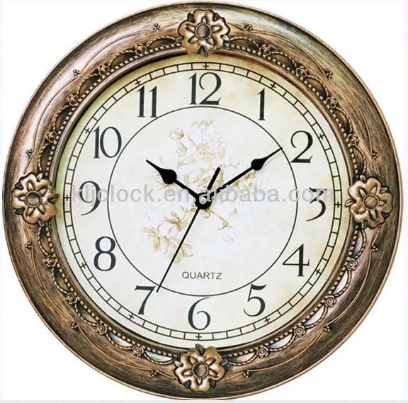 Wholesale of Antique Decorative Round Roman numerals Vintage Wall Clock for home resort hotel