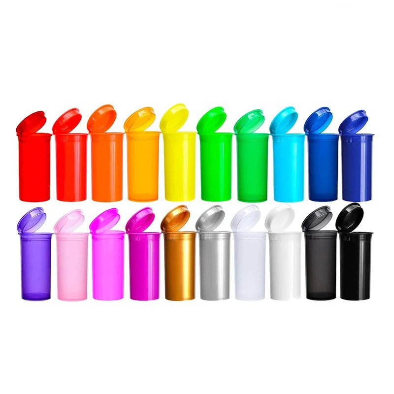 Custom 18ML 20ML 50ML 80ML 120ML 240ML 350ML 500ML PP Pop Top Vials Dram Tubes Plastic Dram POP Top Bottles