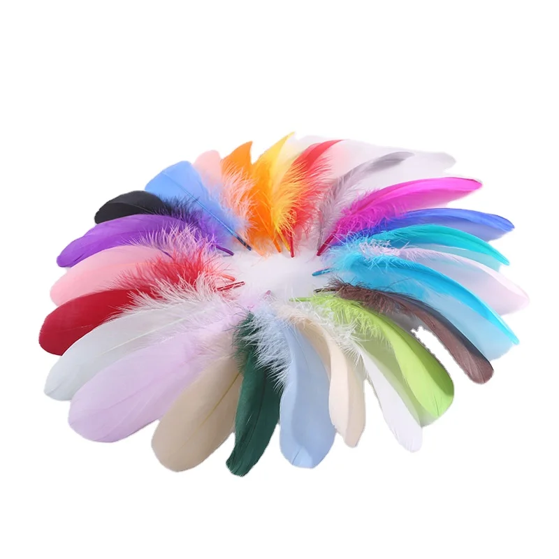 10 18CM/50 Pieces Goose Feather Handicraft Toy Decorations DIY Natural High Quality Feather Accessories (1600631150733)