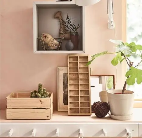 Custom Eco-friendly Unfinished Pine Wooden Square Vegetable Fruit Storage Crate Box