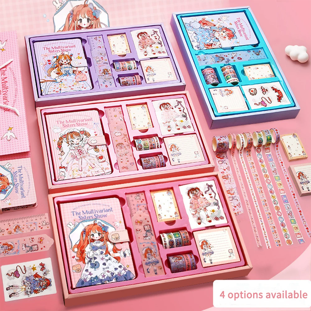 Wholesale DIY Hardcover Journal Scrapbook Set Cute Notebook Stationery for Girls Ages 8-14 Eco-friendly Customized A6 Diary