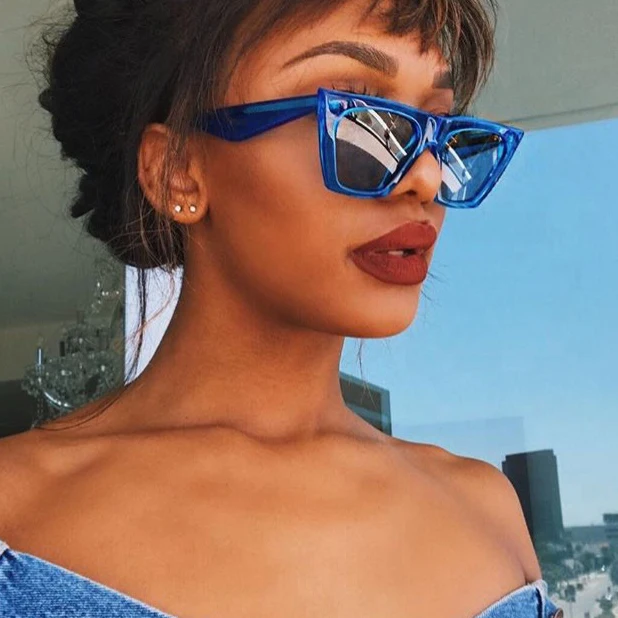 NWOGLSS 113003 New Fashion Plastic Cat Eye Color Women Sunglasses
