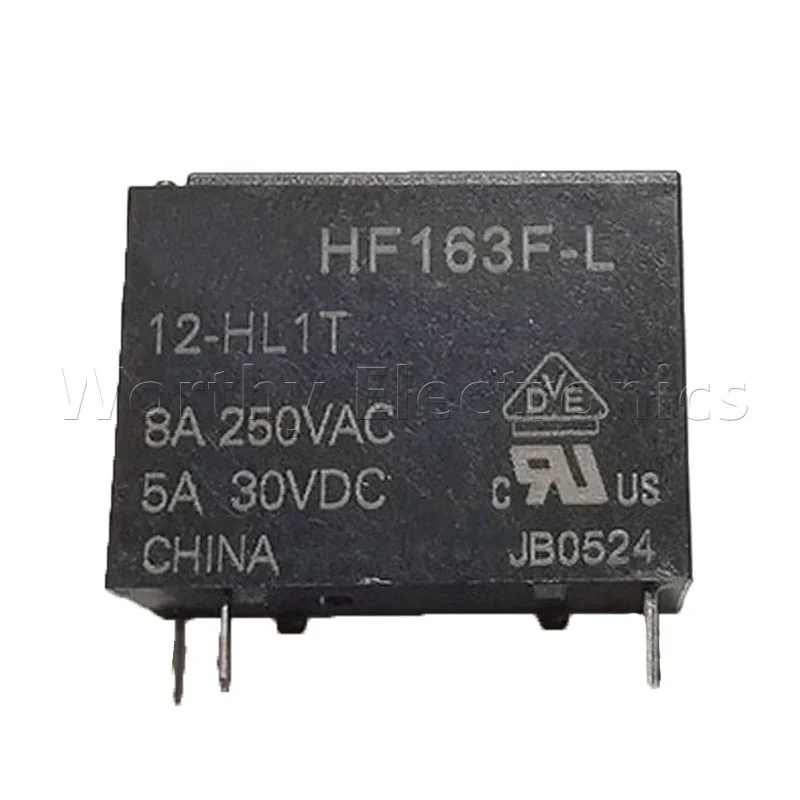 Electronic component magnetic protection relay 12VDC 8A 4PIN HF163F-L/12-HL1T relay module