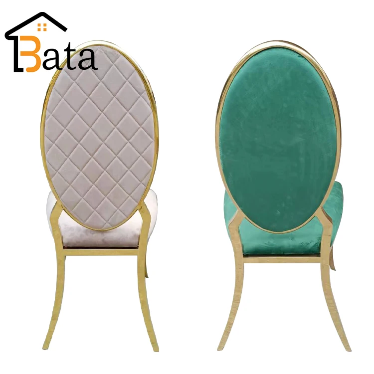 Свадебный стул из нержавеющей стали цвета розового золота с круглой спинкой для мероприятий в Вашингтоне